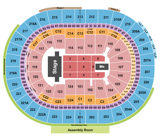 Wells Fargo Center Trans-Siberian Orchestra Seating Chart